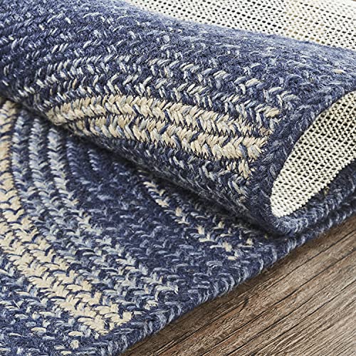 Tapete semicírculo azul 16.5x33 pulgadas VHC Brands miniatura 3