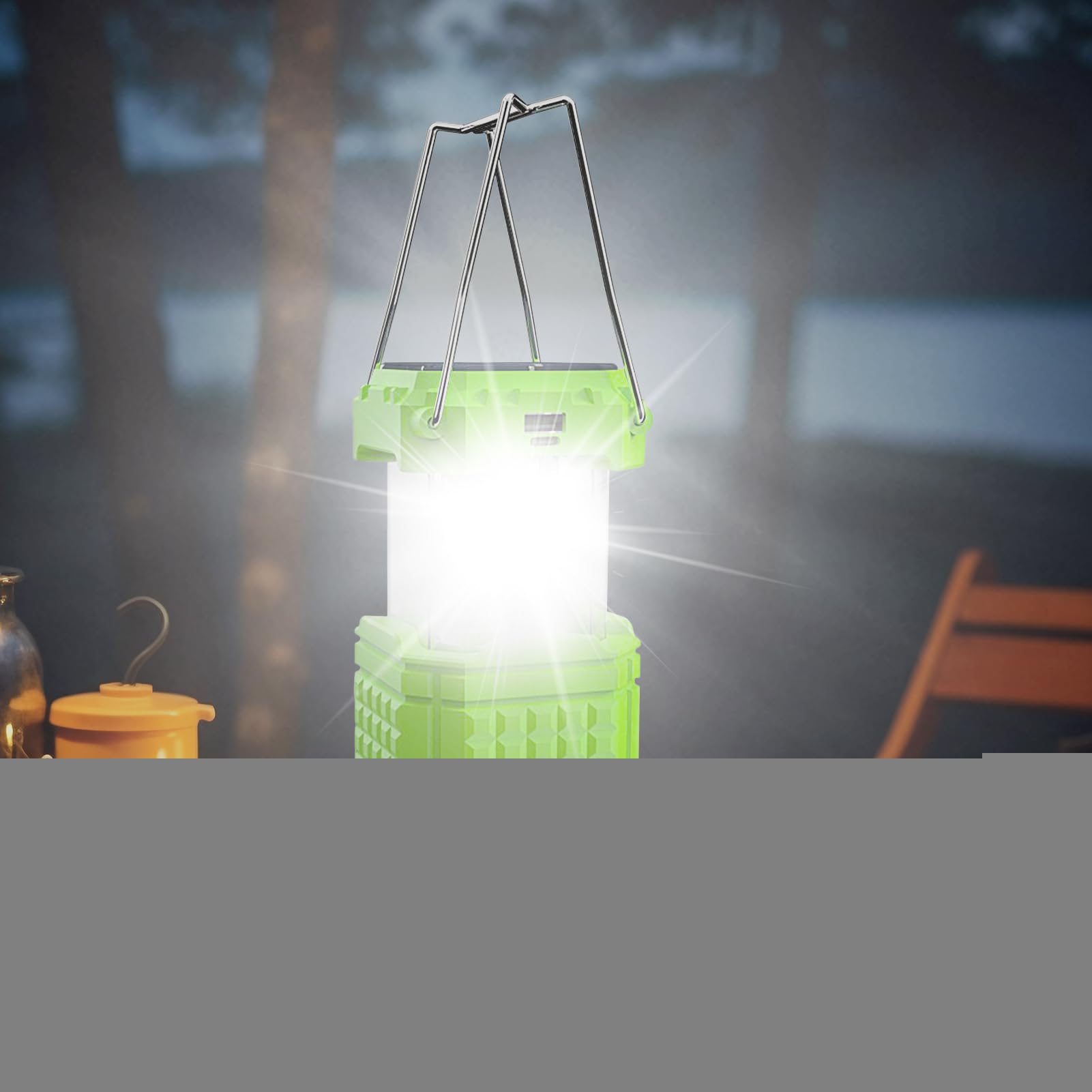 Luz de Camping USB Linterna de Camping Plegable y Impermeable