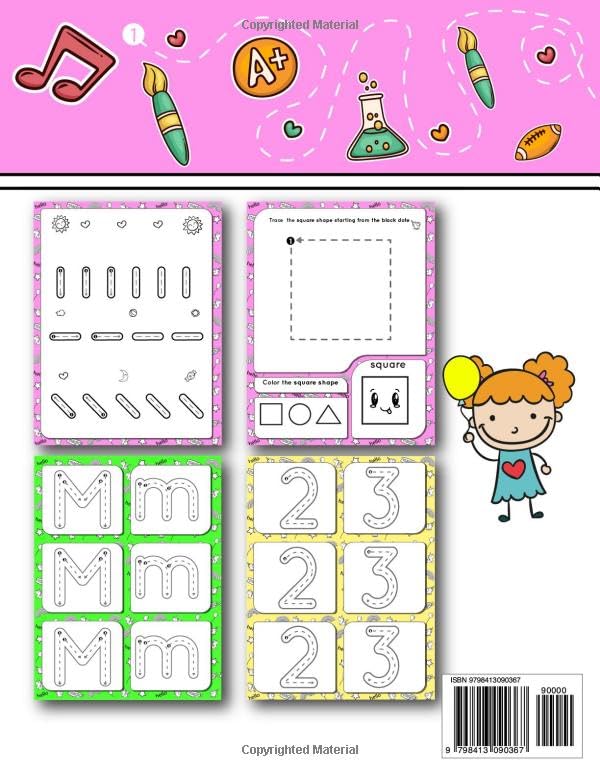 Vista 2 de big letter tracing for Preschoolers And Toddlers 2-4 years practice shapes and patterns, coloring activities for 2 year olds + ,learn how to write