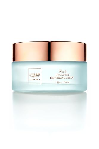 Averr Aglow Crema restauradora decadente, crema hidratante antienvejecimiento para la piel de la cara y el cuello, reduce las arrugas y las marcas