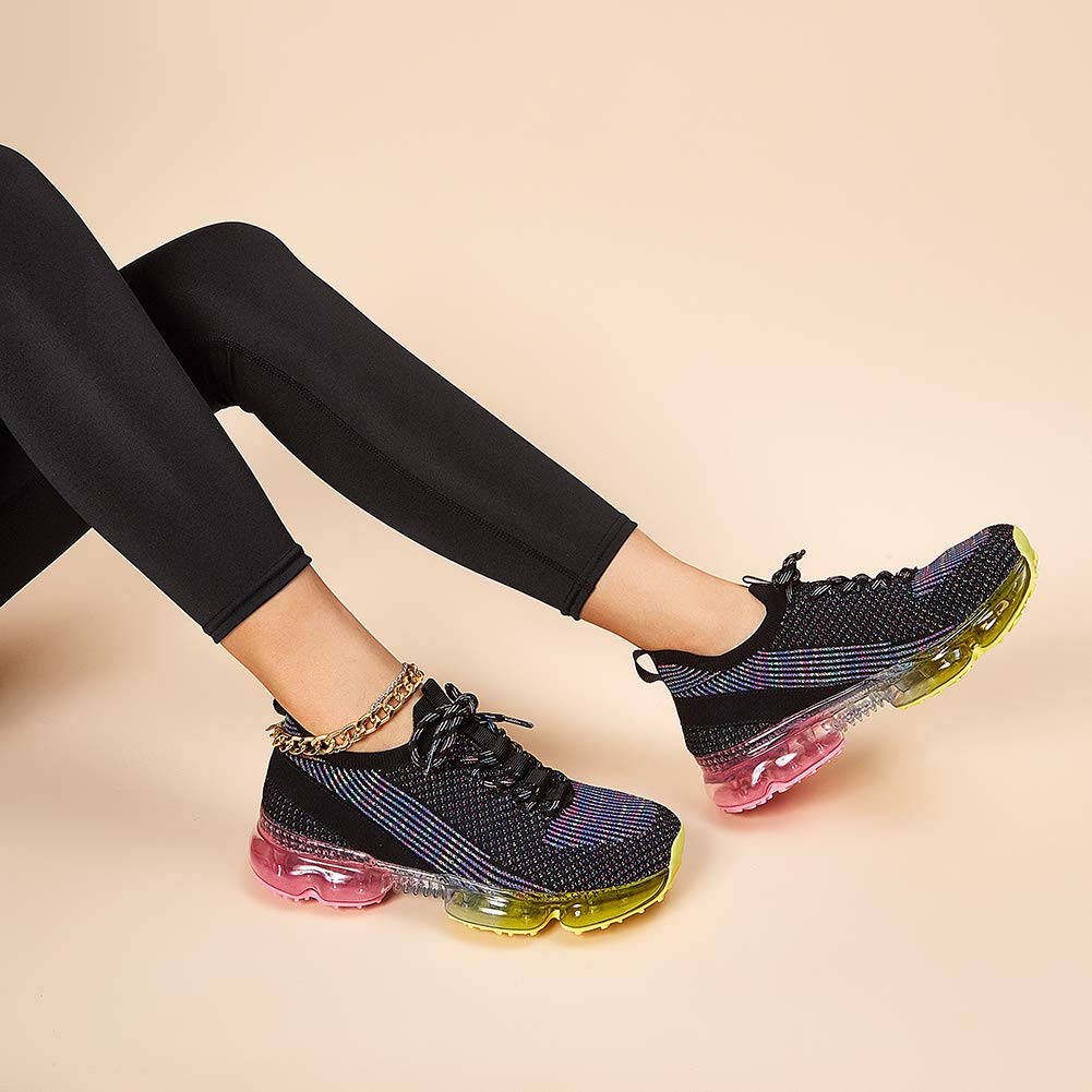 LUCKY STEP Scarpe da Ginnastica alla Moda da Donna Cuscino d'Aria Traspirante Comodo Leggero per Camminare