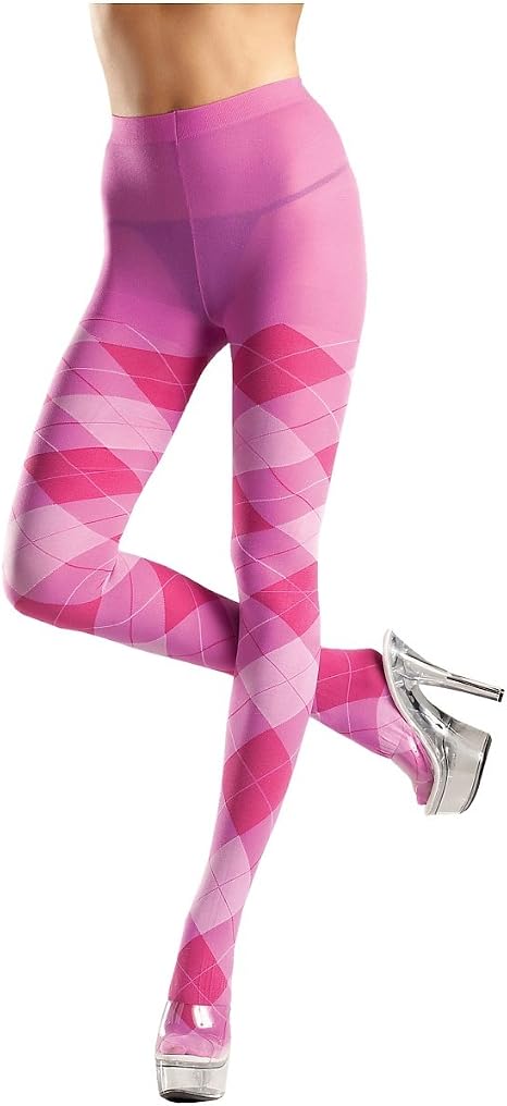 Nylon Argyle Print Tights Adult Hosiery 