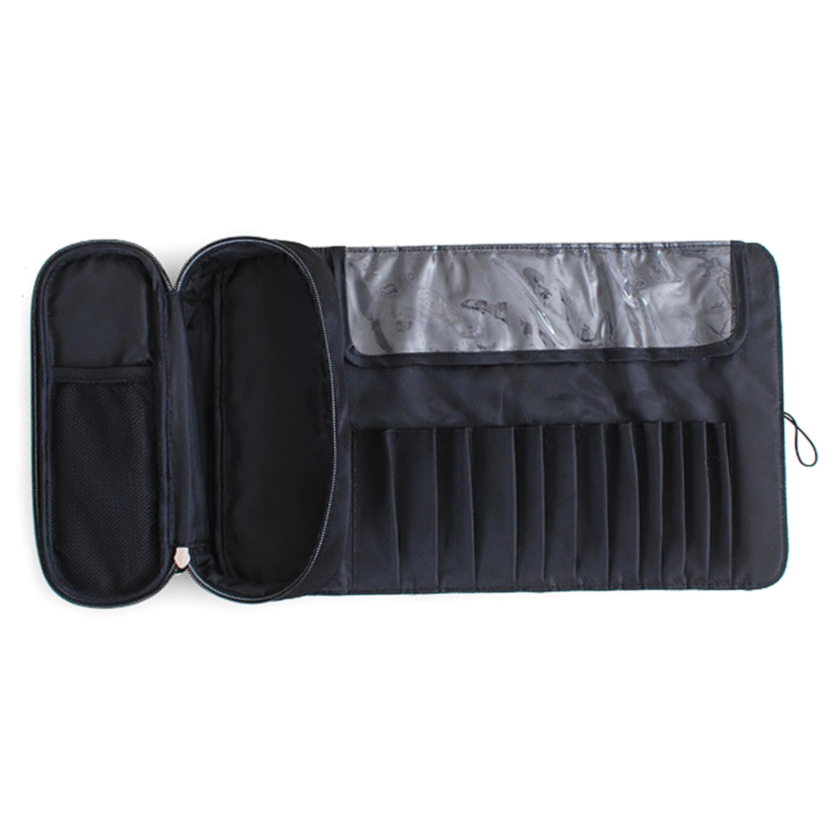 Bolsas de cosméticos con ranuras protectoras para brochas 6