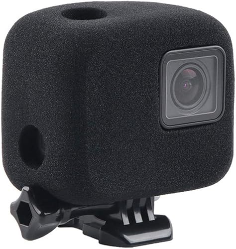 Carcasa de espuma para parabrisas de GoPro Hero 7/6/5, color negro, cubierta de reducción de ruido para grabación de audio y video al aire libre