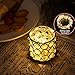 VINCIGANT Gold Cylinder Crystal Tealight Candle Holders for Office Table Decorative Centerpiece Gifts Christmas Decoration Gifts Boxed