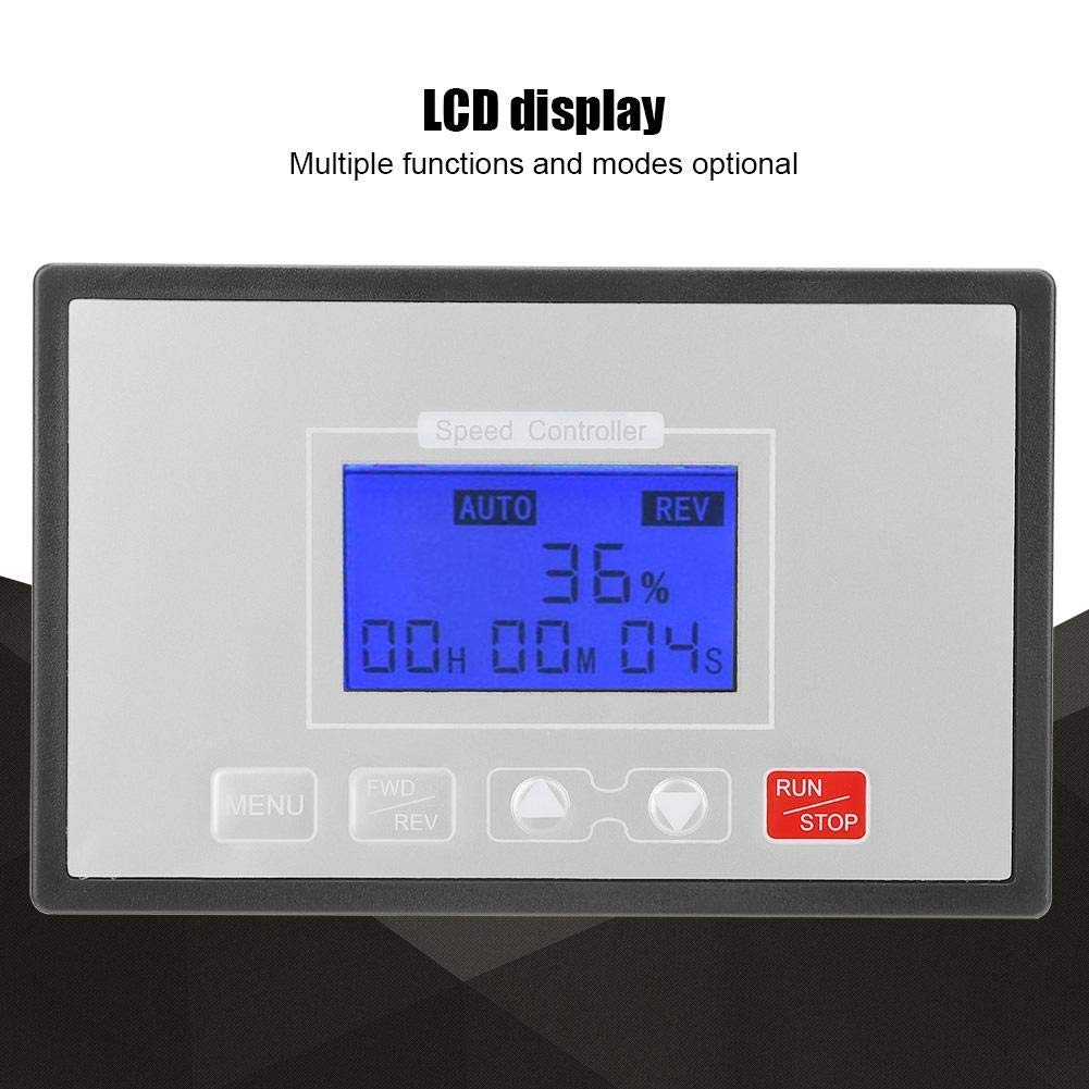60A 10-55 V DC Brush Motor Speed Controller Display LCD Slow Run/Stop Timer reversibile Circuito di controllo