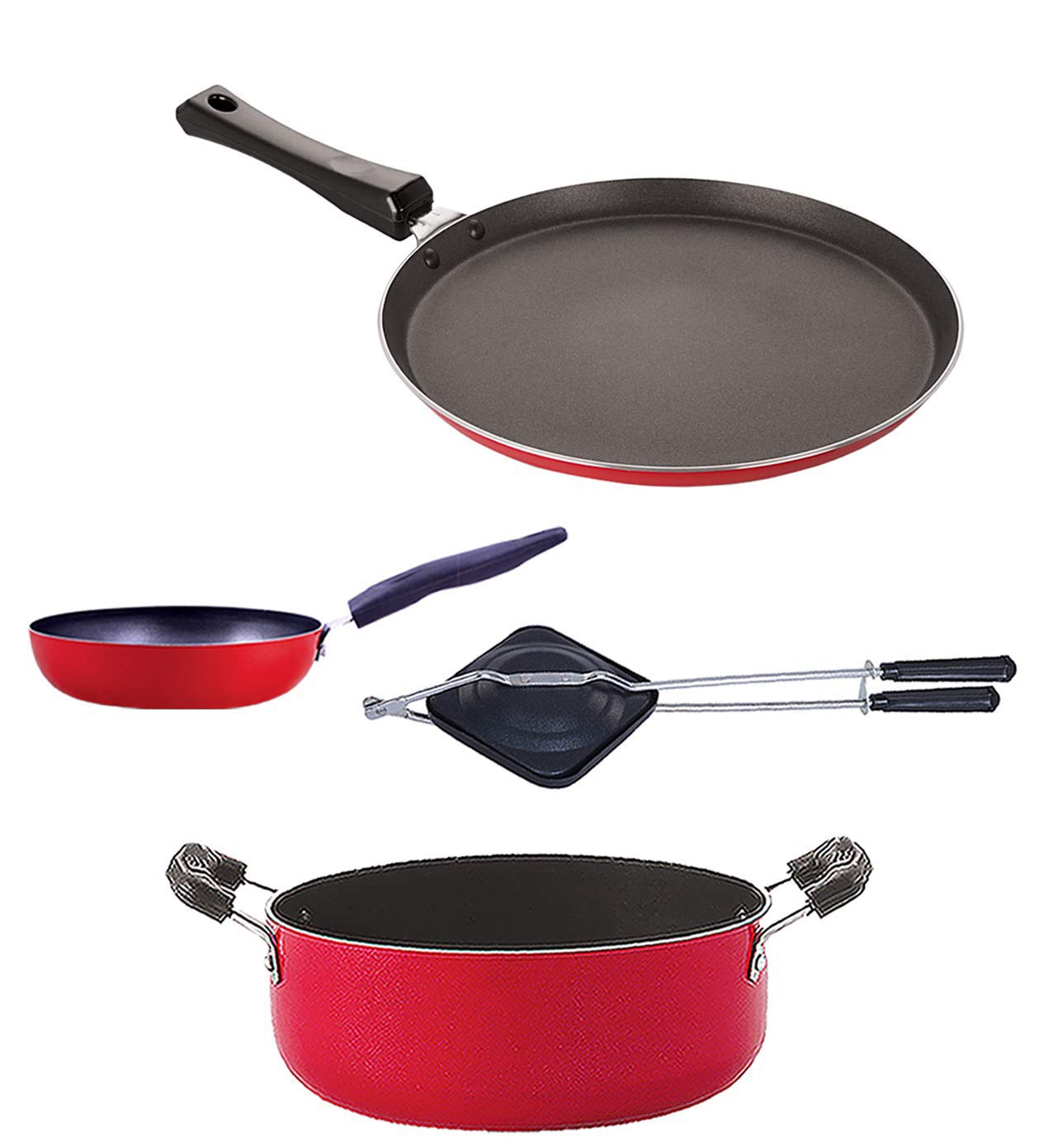 NIRLON Kitchen Non Stick Aluminium Cookware Gift Set of 4 Pieces (FT13_CVG_HT_CS24)