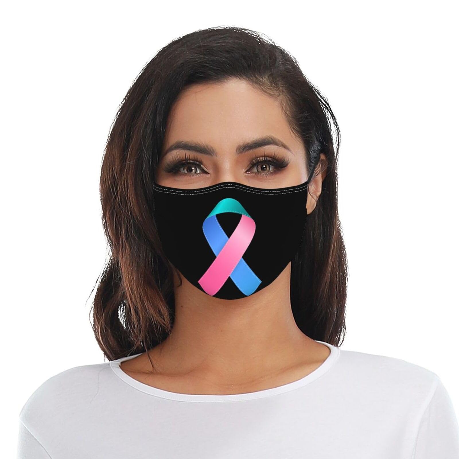 Thyroid Cancer Awareness Ribbon Adult Dust Mask Adjustable Dust Face with 2 Filter9192