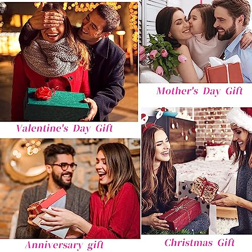 Image of TIED RIBBONS Decorative Flower Women's Day Gift for Wife, Girlfriend, Sister, Mother, Colleague - Artificial Forever Rose Gift Decorative Light up Rose in Glass Dome