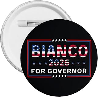 5 Pack - Bianco For Governor Pinback Buttons - 2.3 Inch Chad-Bianco Governor 2026 Round Badges Pins For Women Men Party Decorations