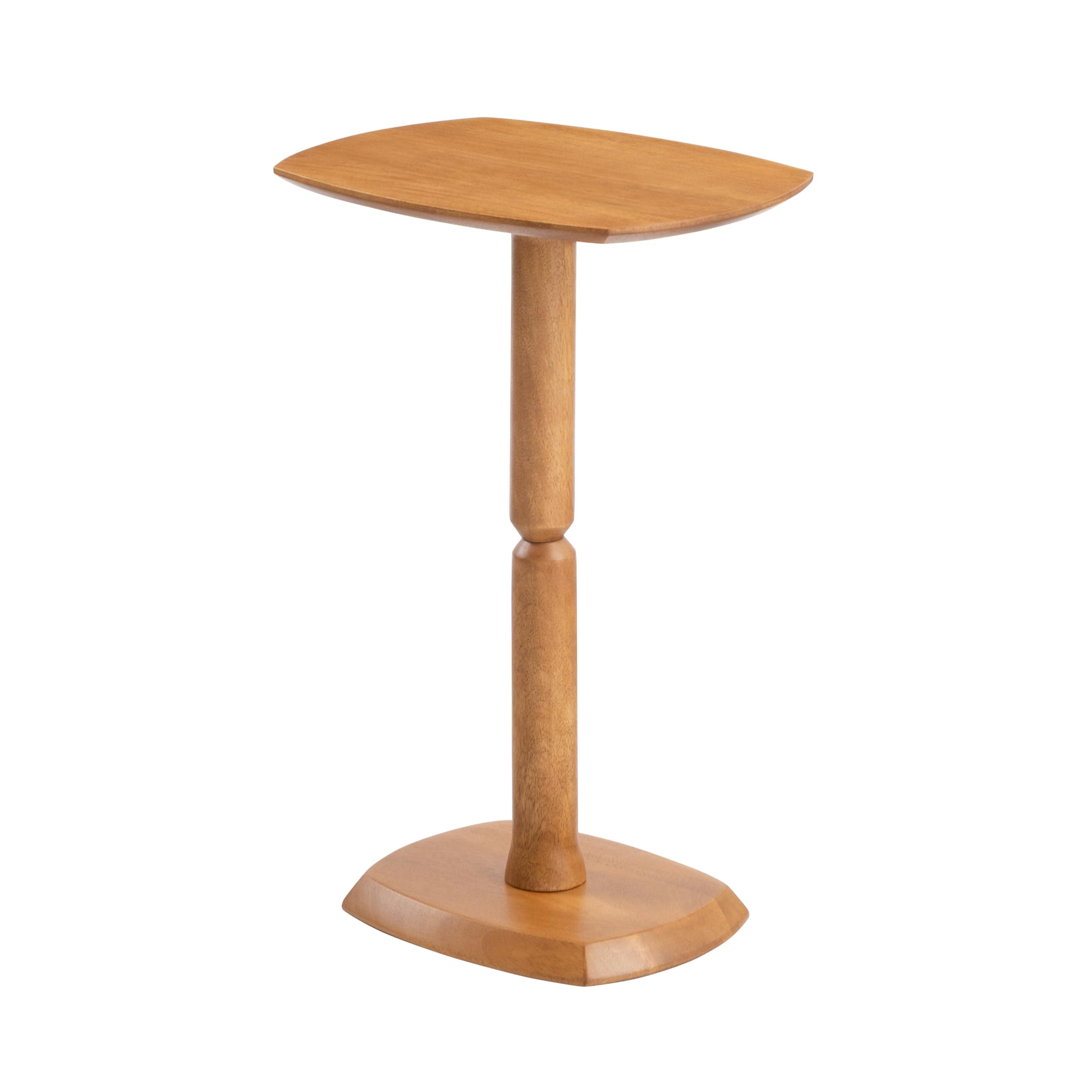 MH London Cooper Side End Table - 56cm Tall Solid Mango Wood Accent Table - Handmade Mid Tone Honey Finish Nightstand for Living Room, Bedroom & Small Spaces