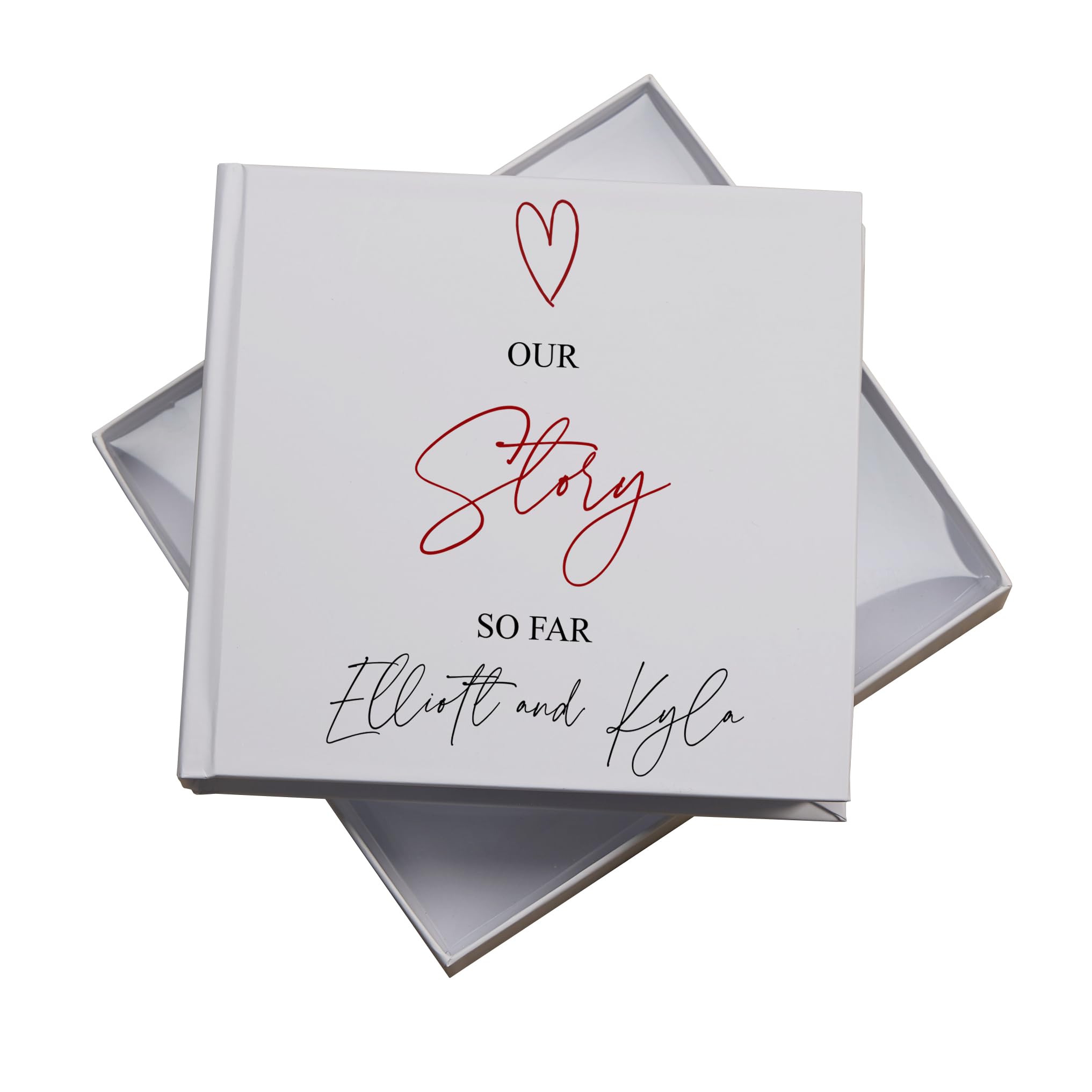 Ukgiftstoreonline White Personalised Our Story So Far Wedding Anniversary Photo Album