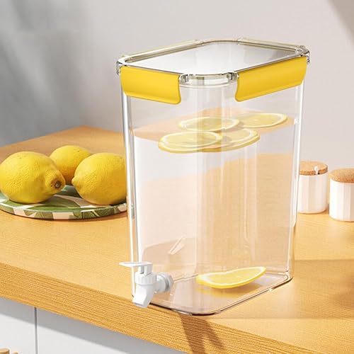 Miniatura 7 de LIFKOME 2 recipientes dispensadores de líquidos para fiestas, dispensador de bebidas, contenedor de agua con espita para refrigerador, jarra de agua