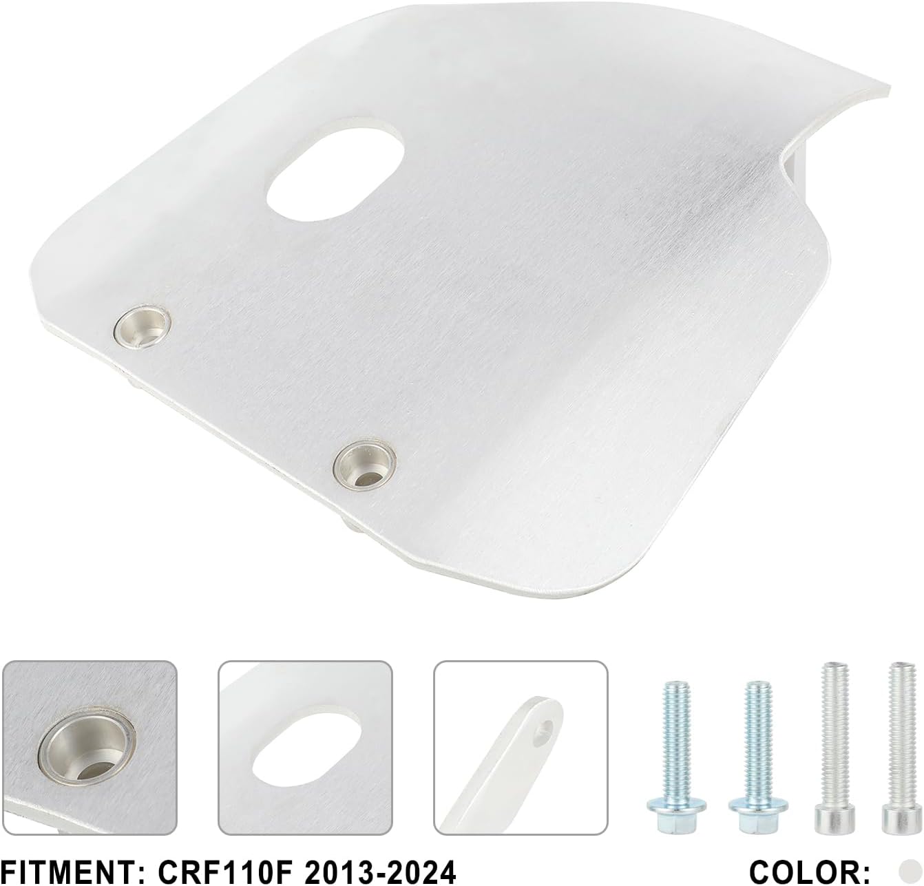 Motorcycle Skid Plate Engine Guard for CRF 110 CRF110F 2019–2024 Black