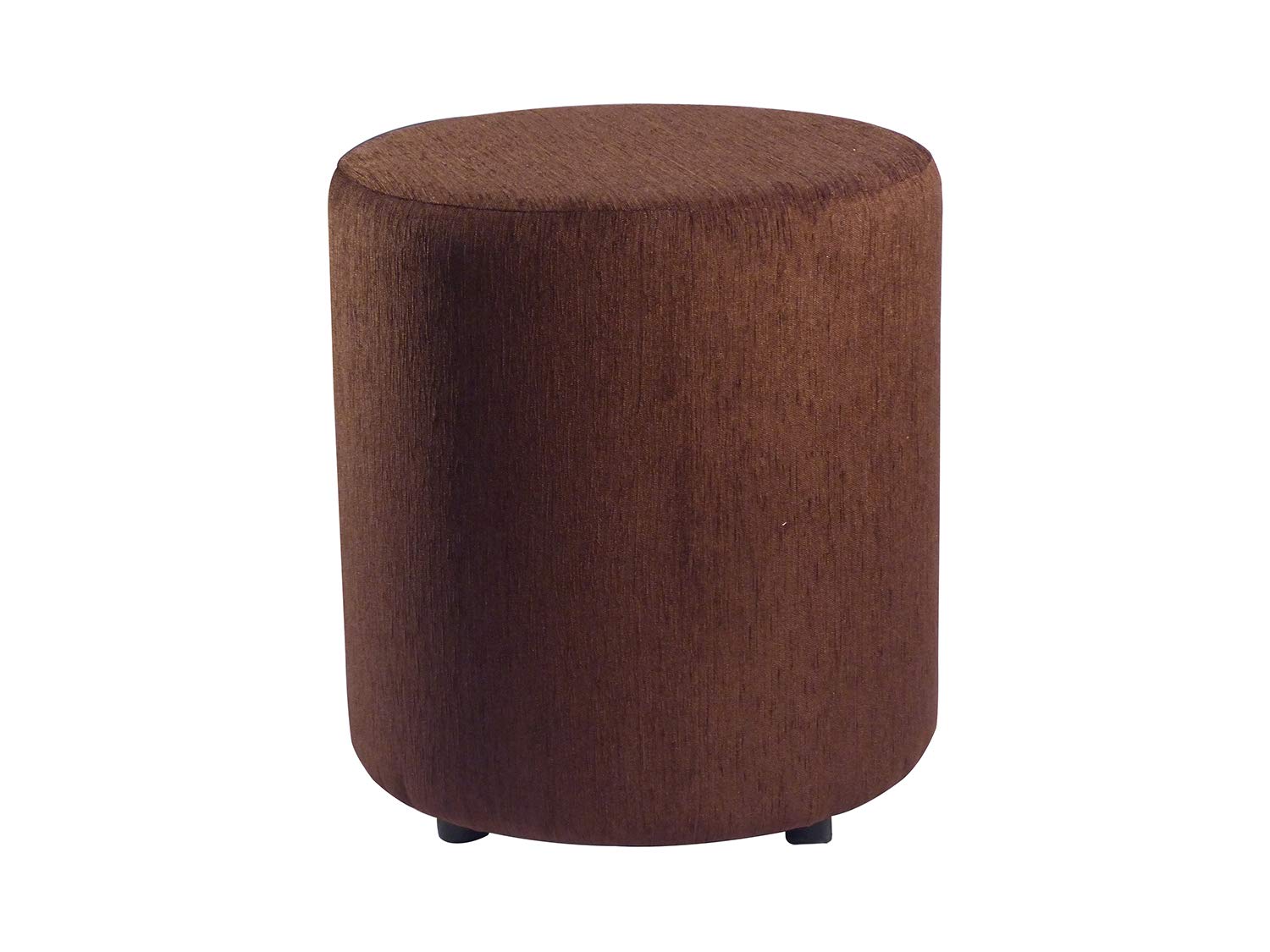 Siwa Style Barrel 30460207 pouffes Sitting Round upholstered Foam Cushion Standard Ottoman Living Room Foot Rest Home (lxbxh-38x38x43cm-1 Unit) Dark Brown