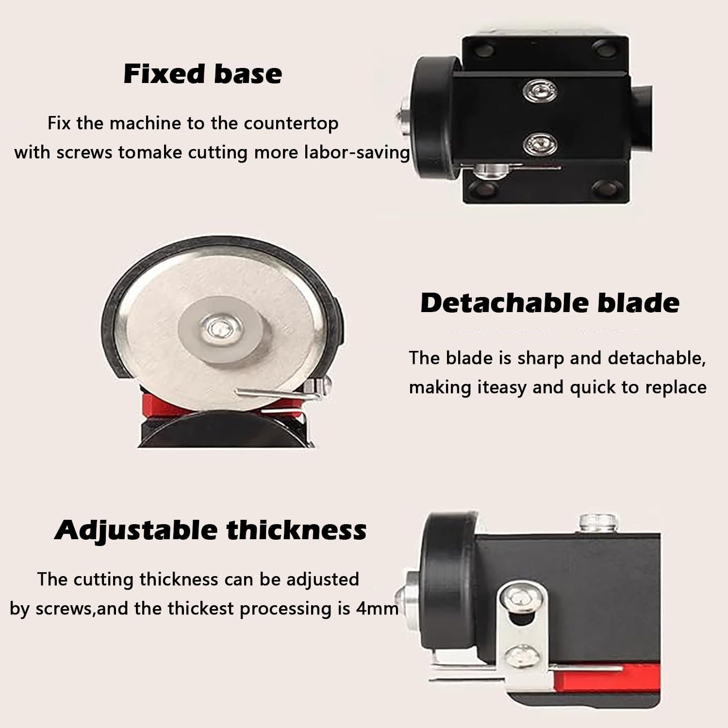 Herramienta de recorte portátil para bricolaje, máquina de corte manual para trabajos en cuero, grosor ajustable de 0 a 4 mm y ancho de 25 mm, diseño con manivela, para zapatos, bolsos y manualidade