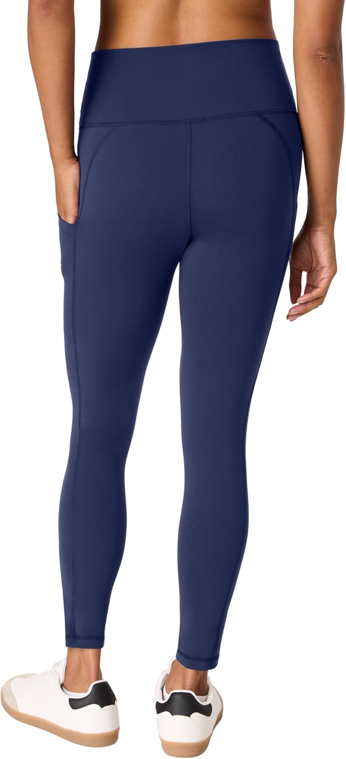 Hanes Women's Leggings, 7/8 Leggings with Pockets, Stretch Athletic Wear for Workouts, Running, Yoga, Workouts
