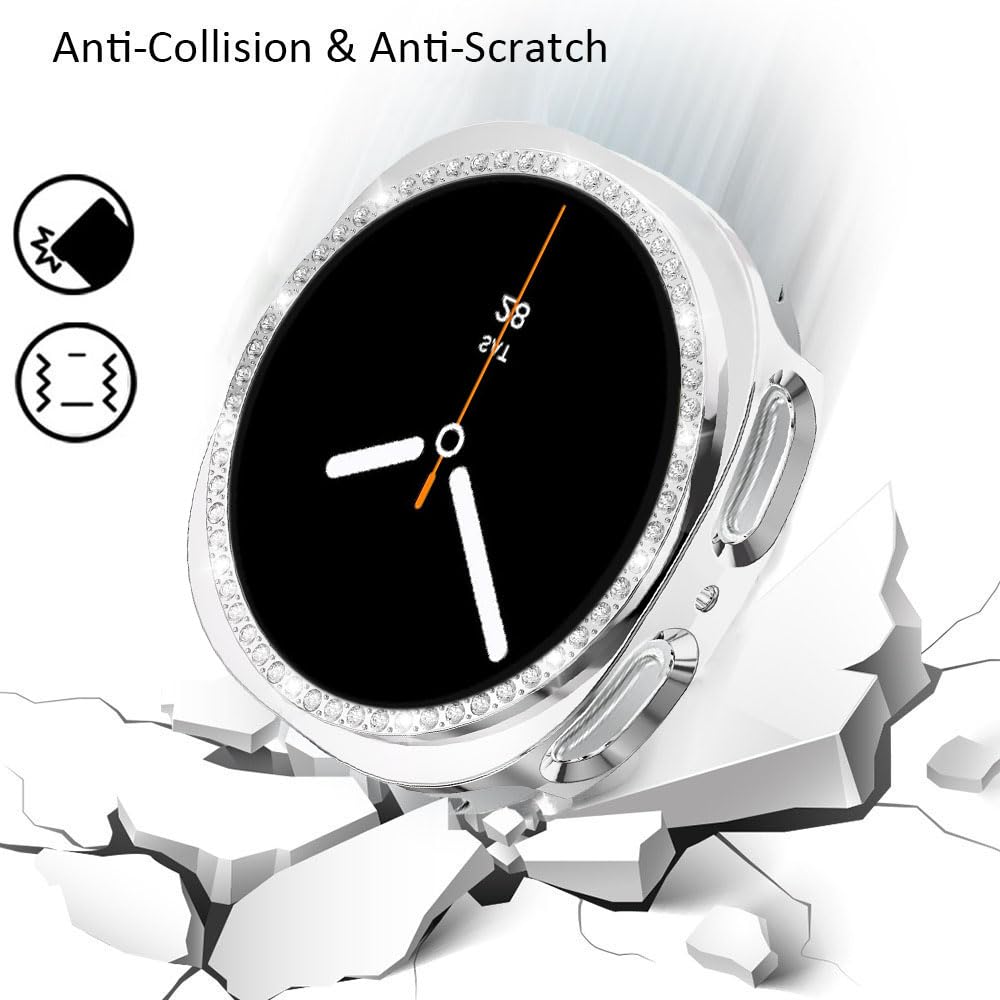 DEALELE Pulsera compatible con Samsung Galaxy Watch 7/5/4 40mm 44mm / FE 40mm / 5 Pro 45mm 20mm con carcasa protectora de repuesto para hombre y mujer