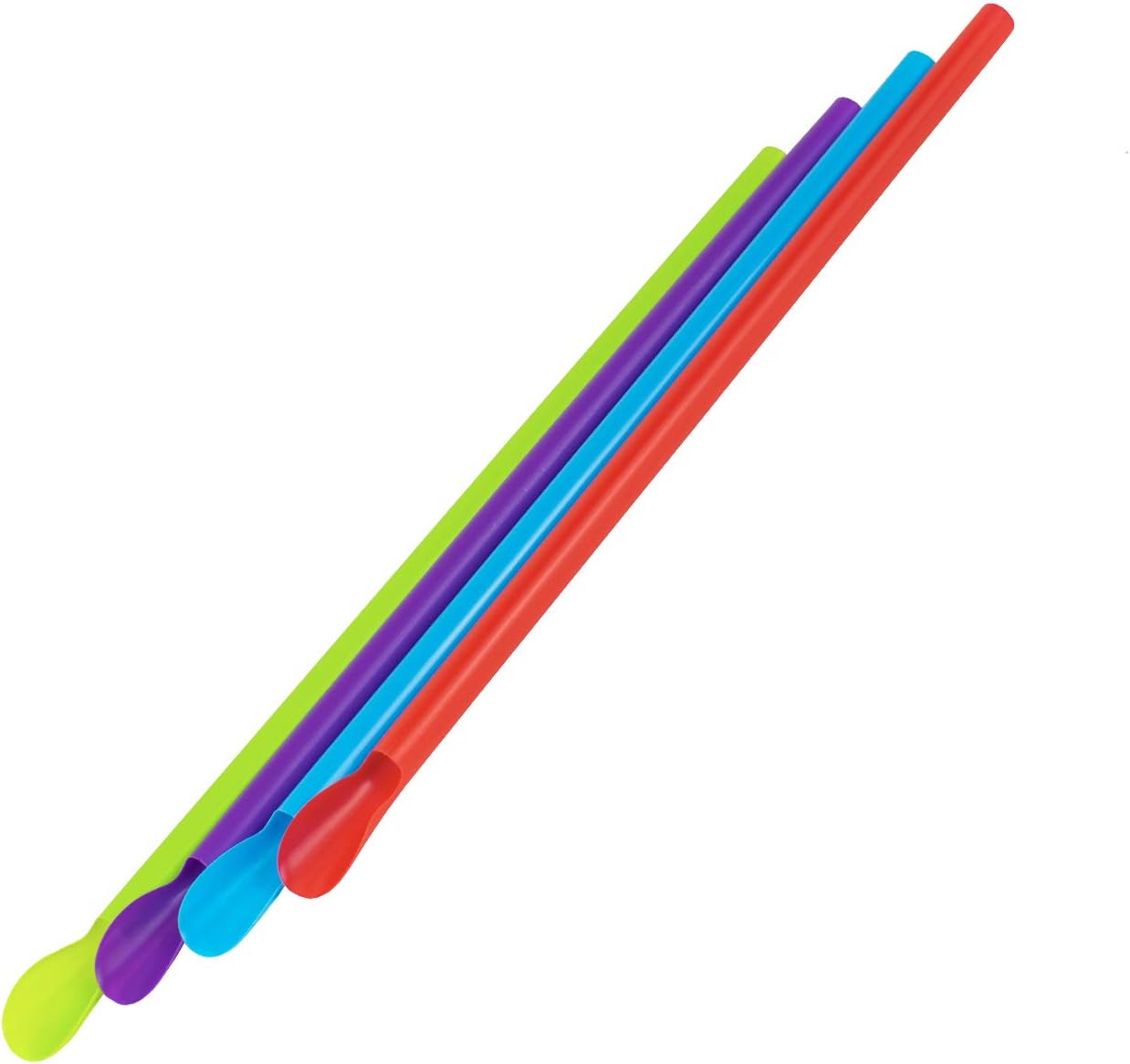 KOLORAE SCOOP STRAWS - BPA FREE PLASTIC, COLORFUL SCOOP STRAWS ACT AS A SPOON AND STRAW, GREAT FOR ANY OCCASION! (1 PACK OF 75) - AVAILABLE IN A PACK OF 75 OR 450! (75)