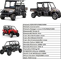 Vista 6 de Funda UTV de 4 plazas resistente con cremallera 420D impermeable para Kawasaki Teryx 4 Krx 4 Mule, Polaris Ranger Crew 570 1000 RZR General 4