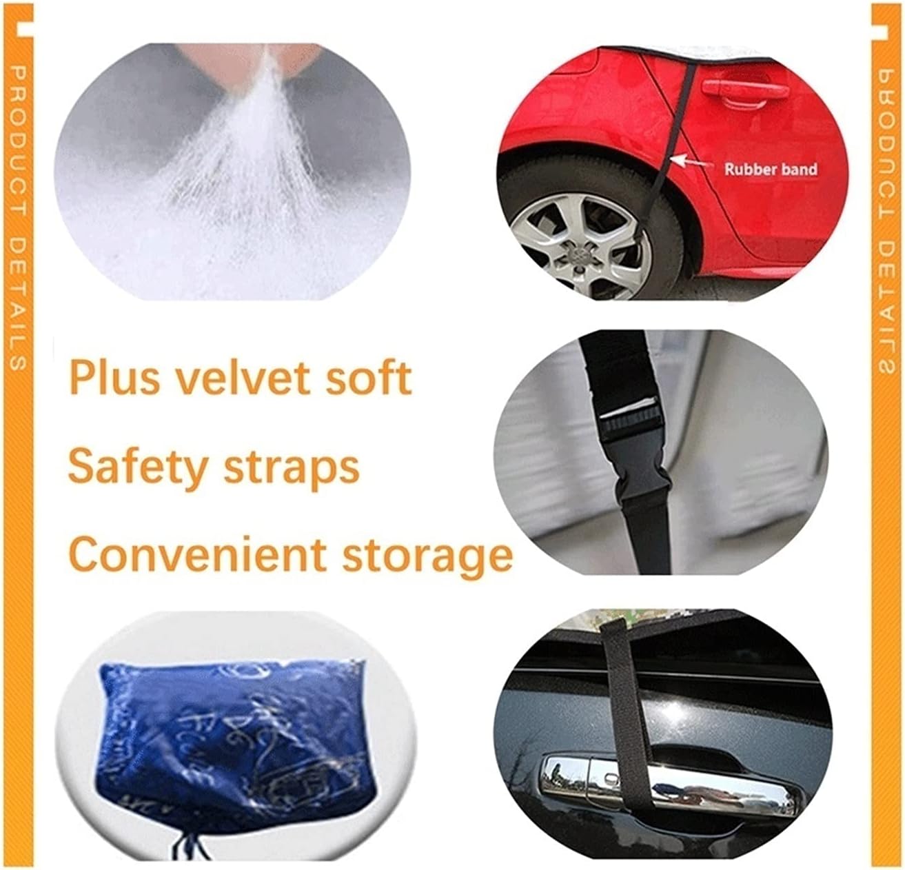 Anti-Hail Half Car Cover for Sedan Outdoor Rainproof Half Hood Cover All Weather Waterproof Car Protect Cloth Thicken Sun Visor(Color:Multi-Colored,Size:4700-4900mm)