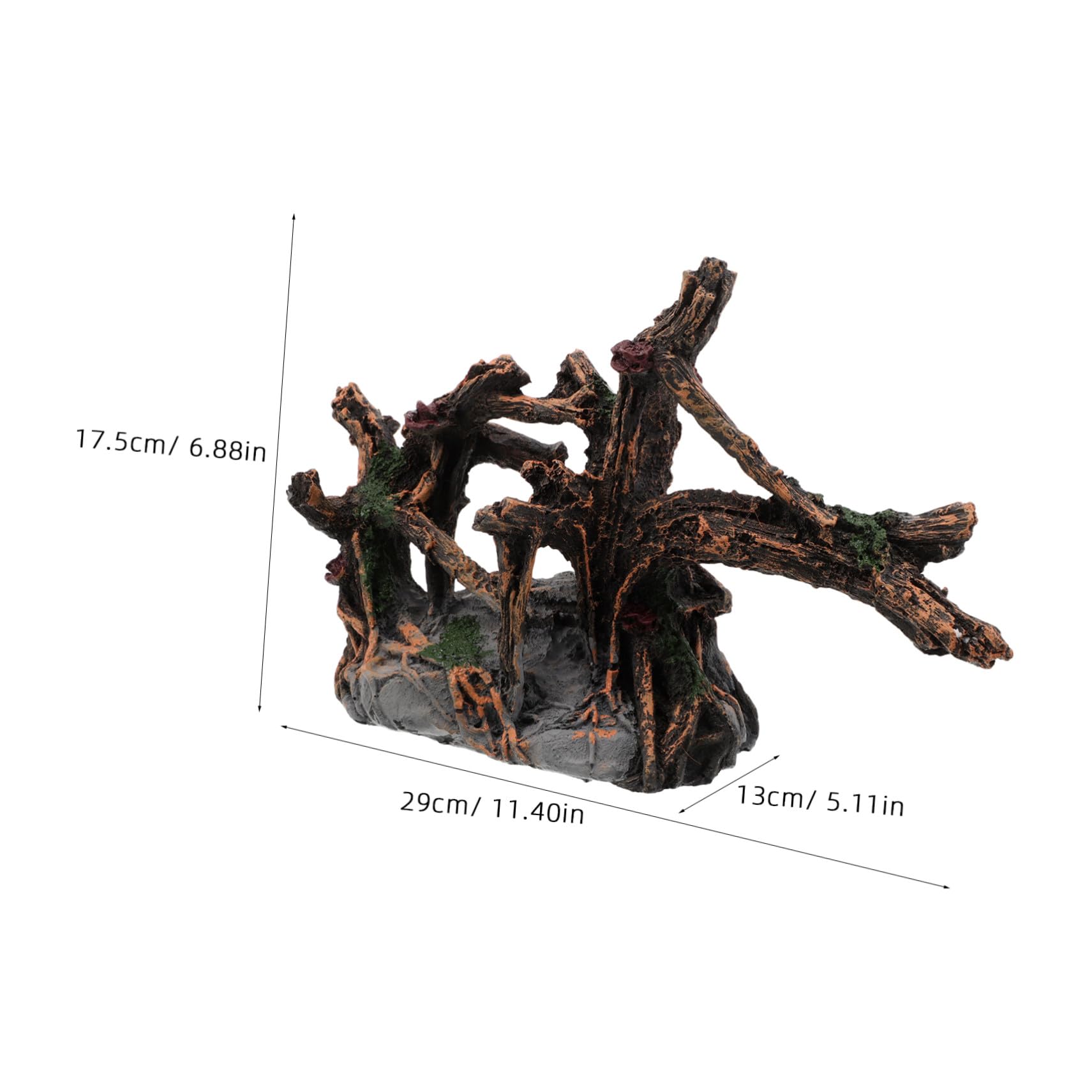 Hohopeti Resin Aquarium Deko Baumstamm Hohl Holzoptik Versteck für Betta Fische Aquarienlandschaft Pflegefrei Robust für Süß Salzwasser Terrarien