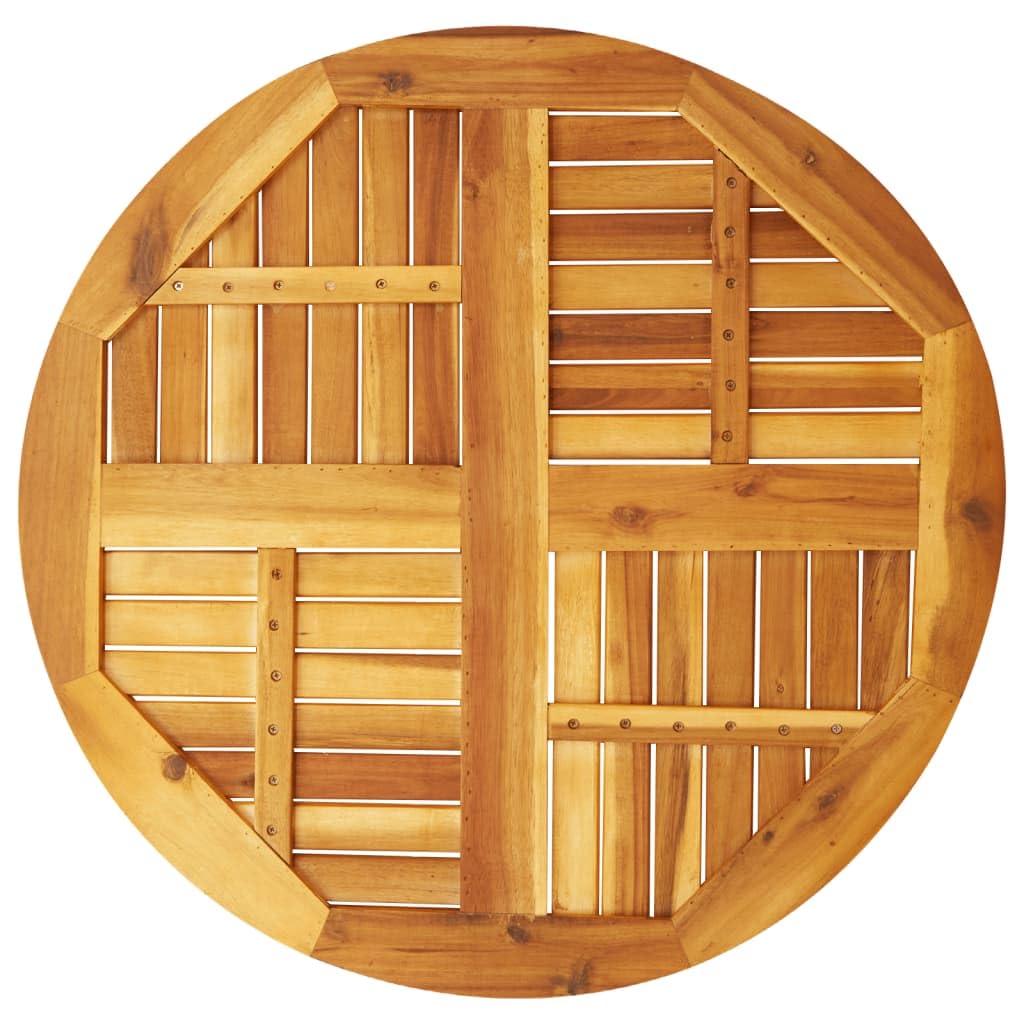 vidaXL Piano per Tavolo Ø80x2,2 cm Rotondo in Legno Massello di Acacia, Piano del Tavolo, Piano del Tavolo in Legno, Bordo di Ricambio