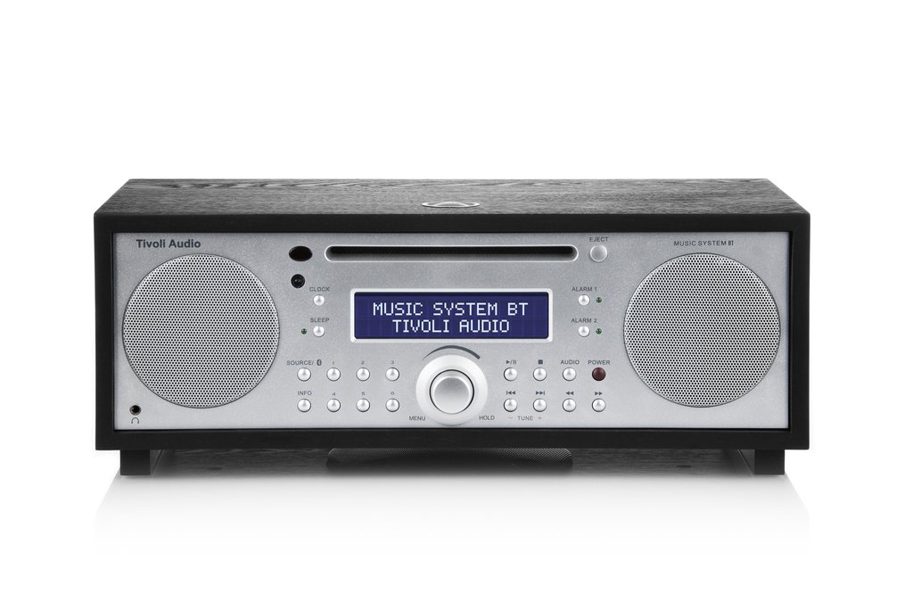 Tivoli Audio Music System BT Sistema Hi-Fi todo en uno AM / FM con Bluetooth para transmisión inalámbrica (Fresno Negro / Plata)