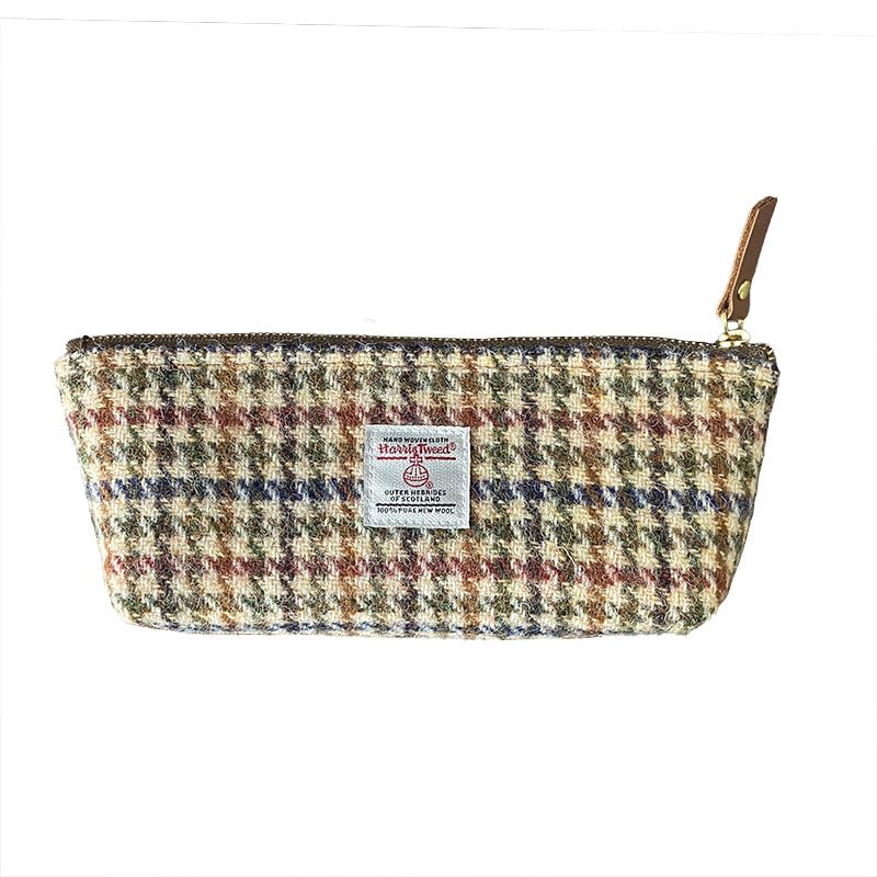 TAILORMAP Harris Tweed Triangle Pencil Case Creative Stationery Sundries Large Capacity Portable - No.614