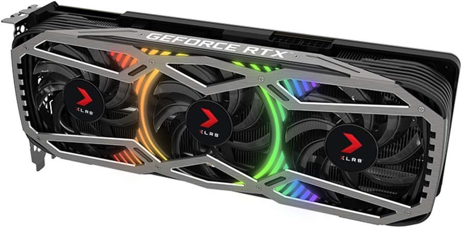 PNY Scheda grafica GeForce RTX 3080 XLR8 Gaming Revel Epic-X RGB a tripla ventola LHR nera/argento PNY Scheda grafica GeForce RTX 3080 XLR8 Gaming Revel Epic-X RGB a tripla ventola LHR nera/argento