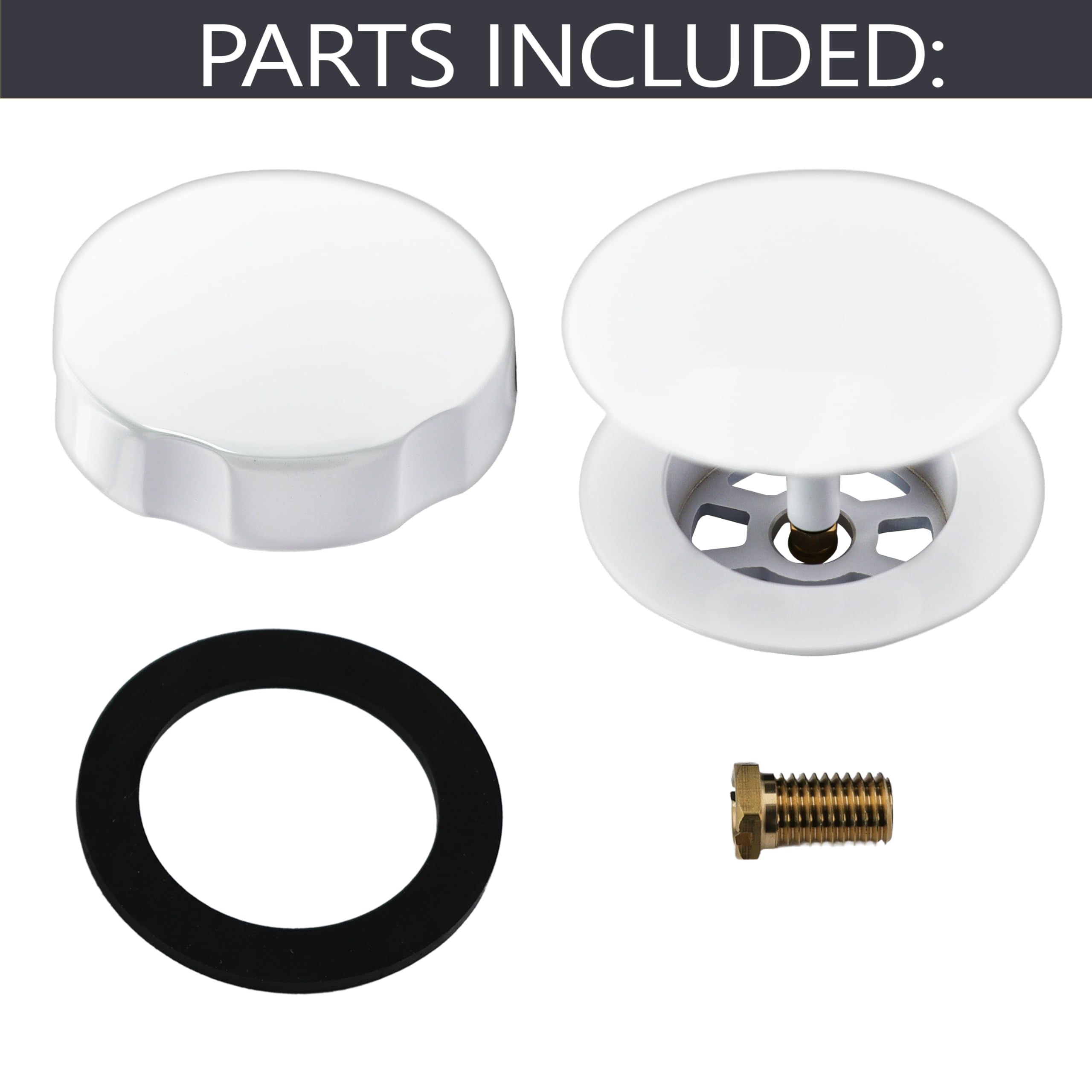 Westbrass D50TE-50 Residuos de baño, Revestimiento en Polvo Blanco