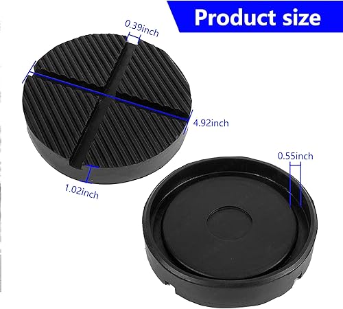 Miniatura 2 de 1 bloque de goma de soporte para gato de piso de automóvil, clip adaptador de almohadilla de disco ranurado en cruz, abrazadera de soldadura lateral