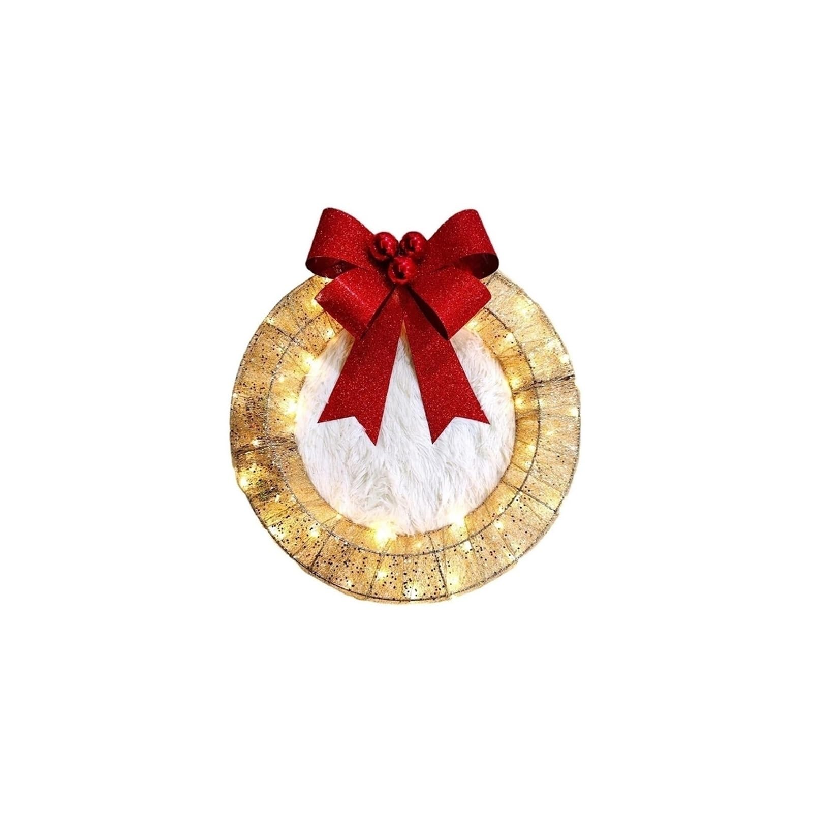 Décorations extérieures de Noël guirlande et couronne suspendue 2PC - 7