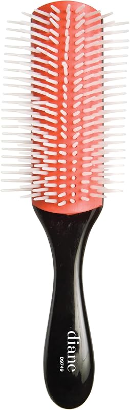 Pro Nylon Pin Styling Hair Brush for Detangling, Separating, Shaping and Defining Wet Thick or Curly Hair, Glides Through Tangles with Ease