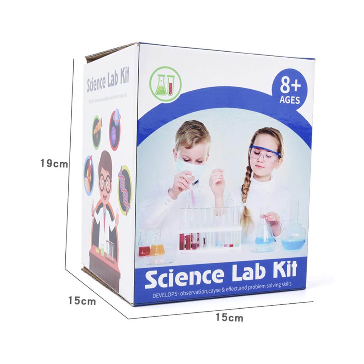 Hemobllo Kit Scientifique pour Garçon Fille avec Kit De Chimie Coffret De Chimie Et Jouets Scientifiques pour Expériences De Laboratoire