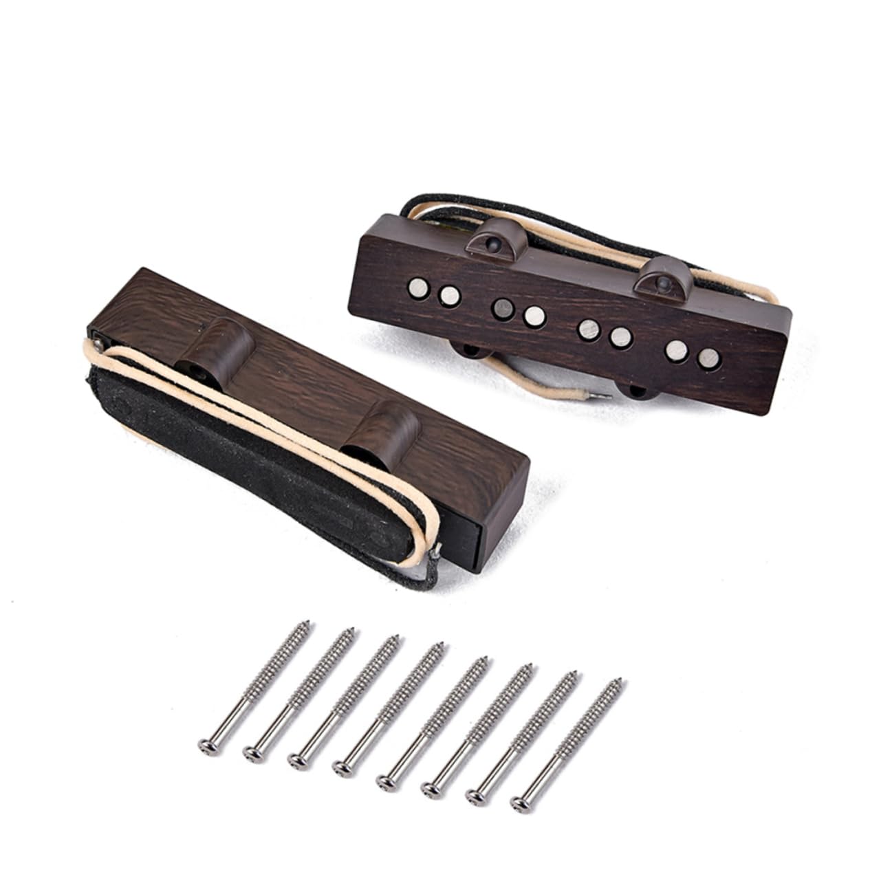 Set di Pickup per Basso a 4 Corde Gmb25 Color Caffè | Legno, Avvolgimento in Cera, Viti di Montaggio Incluse, Nuova Linea con Lavorazione Accurata
