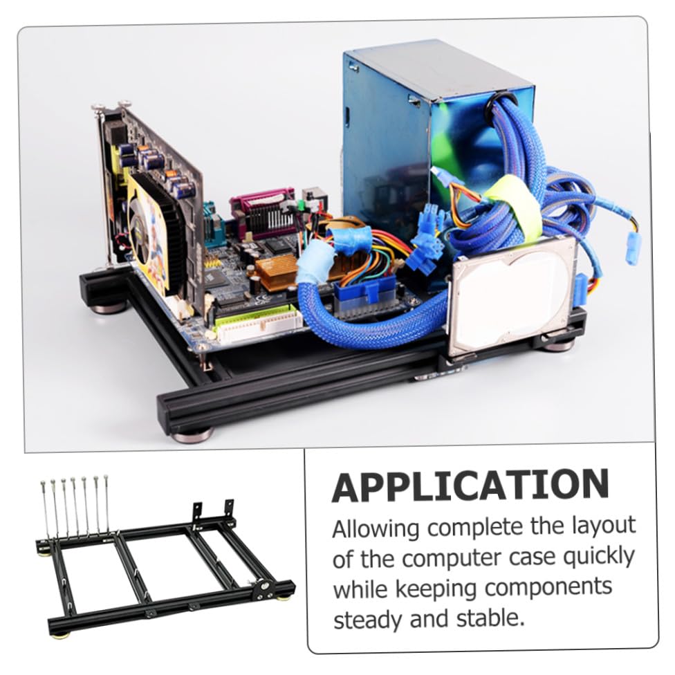 Gabinete abierto OSALADI para placa base ATX con diseño creativo, excelente enfriamiento y espacio para tarjetas gráficas y fuente de poder miniatura 6
