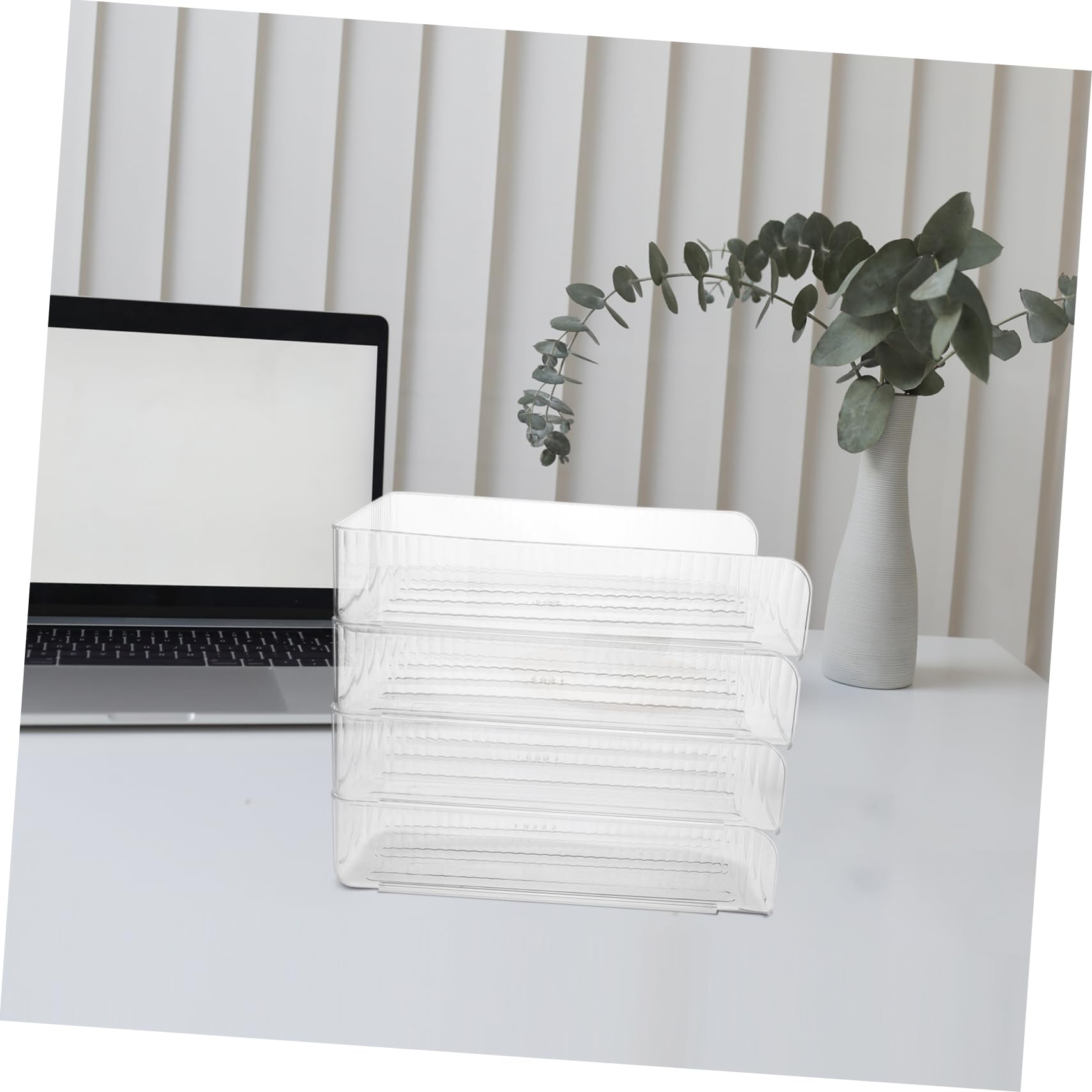 LALAFINA 4pezzi Organizer Scrivania Impilabile Vassoio Documenti Per Ufficio Scuola e Casa Ottimizzazione e Design Elegante Per File e Libri