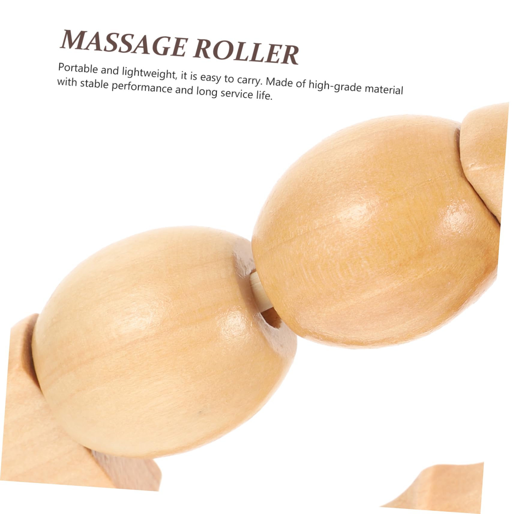 FRCOLOR Sets Massage Roller for Neck and Shoulders Handheld Back Wood Double Roller Stick Muscle Relief Tool Massage Device Pcs