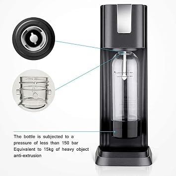 Sparkling Water and Soda Maker, CO2 Cylinder,Homemade Carbonated Beverage Machine for Coffee Shop Restaurant Office - (not included CO2)