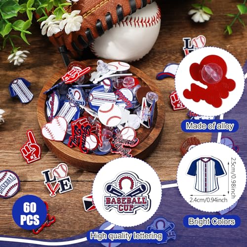 Image of Knitgrip 60 Pcs Football Softball Soccer Volleyball Baseball Enamel Pins Bulk Sport Trading Lapel Pin Senior Night Party Favors for Hat Shirt Backpack Sport Player Award Gift, 12 Style