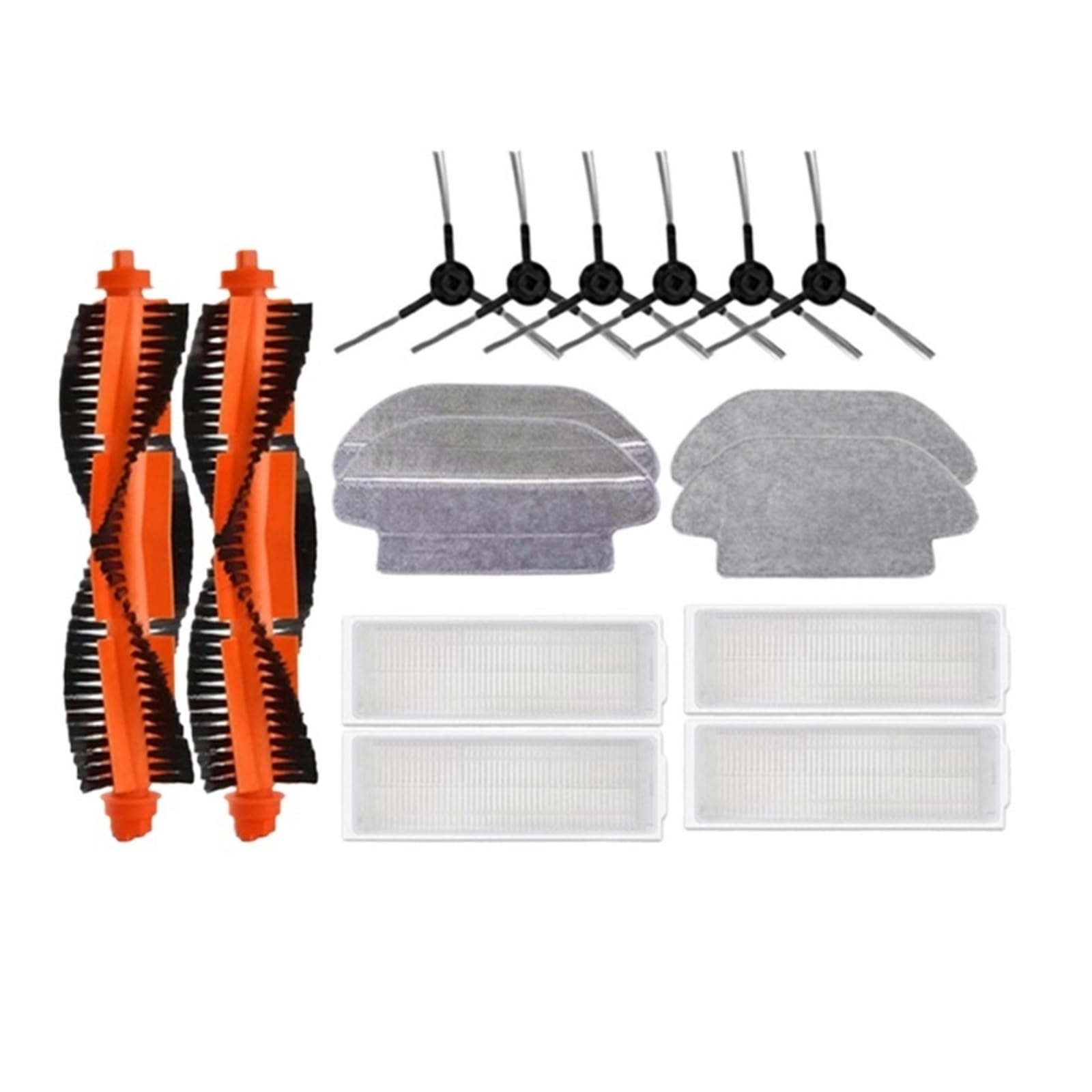Side Brush Filter,Fit For Xiaomi, Mi Robot Vacuum-Mop Pro STYTJ02YM 2S 3C Viomi V2 V3 SE Conga 3490 3690 zestaw filtrów i szczotek do odkurzacza
