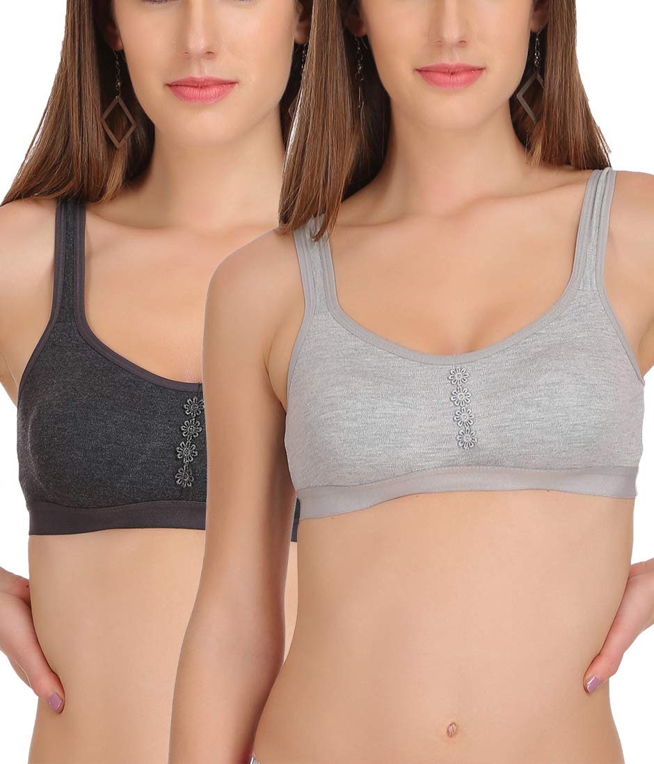 Women�s Cotton Lycra Molded Cup Sports Bra Gym Bra Yoga Bra Running Bra Sports Bra Sports Bra for Women for Gym Sports Bra for Girls Sports Bra for Women Pack of 2-image-16