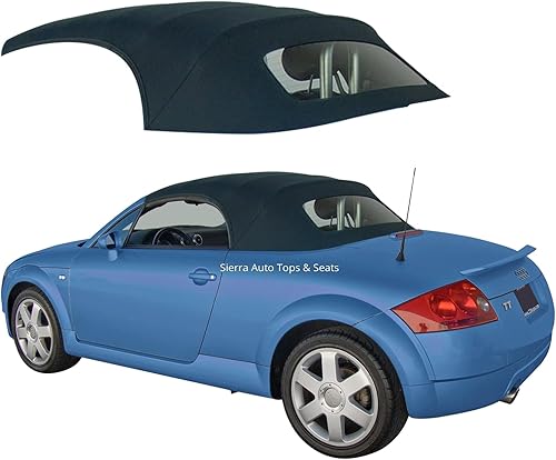 Sierra Auto Tops Convertible Top Reemplazo para Audi TT Roadster 2000-2006, Stayfast Canvas, Negro