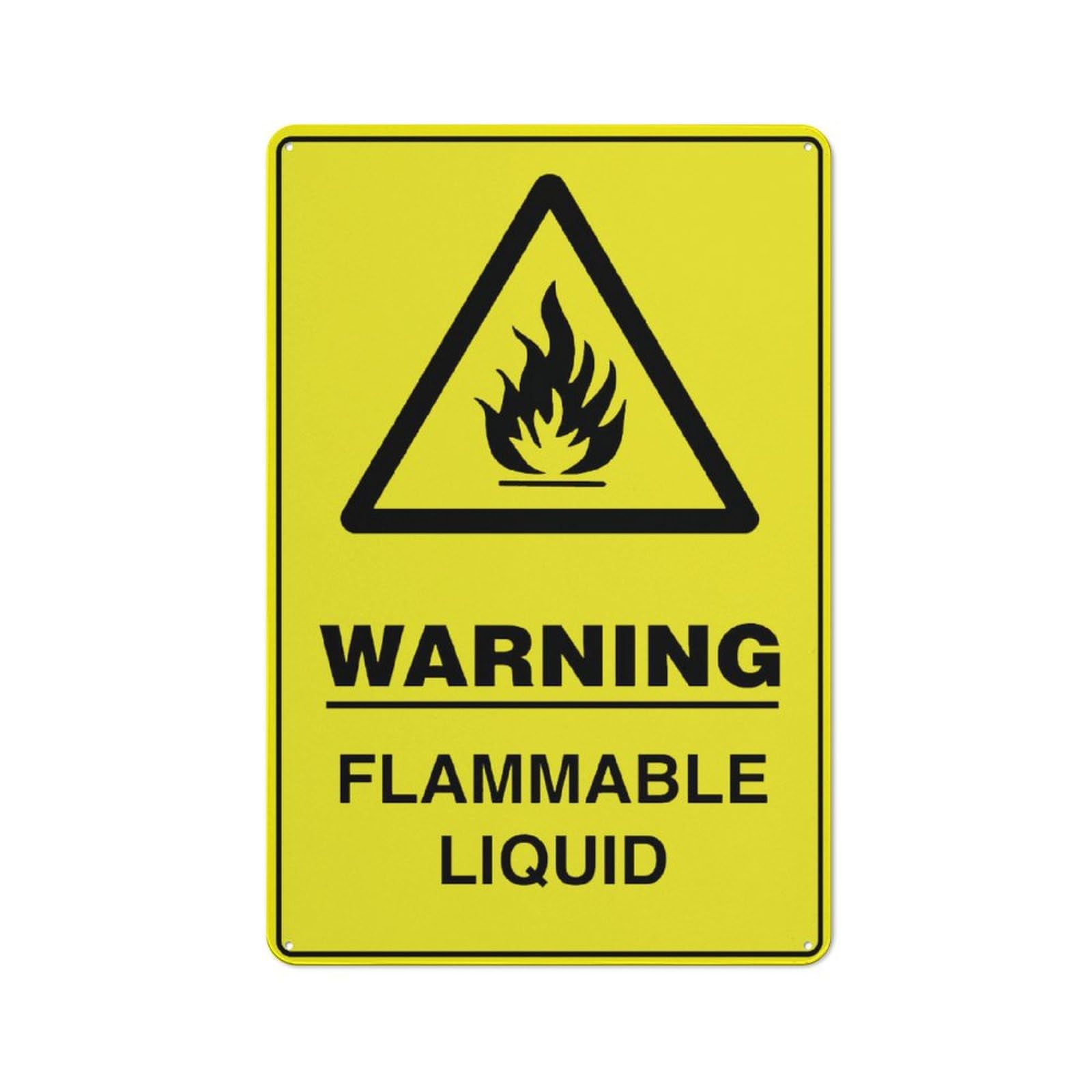 Warning Flammable Liquid Sign Outdoor Metal Sign - 12 X 8 Metal Signs For Business, Workplace, Office, Home, Delivery Signs, Road Signs, Garden Signs
