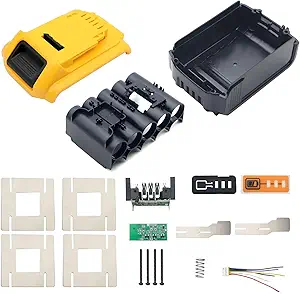 Amazon.com: Aernair Piezas de repuesto de batería de plástico compatible con Dewalt 20V Max Battery DCB204 DCB205, kit de reconstrucción de caja de cubierta de batería (10 celdas - 18650) : Herramientas y Mejoras del Hogar