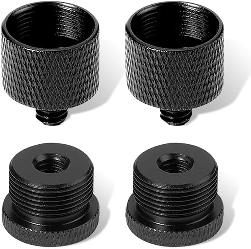 Adaptador de soporte de micrófono de 4 piezas, juego de adaptador de rosca de micrófono, 58 hembra a 38 macho y 14 hembra a 58 macho, rosca