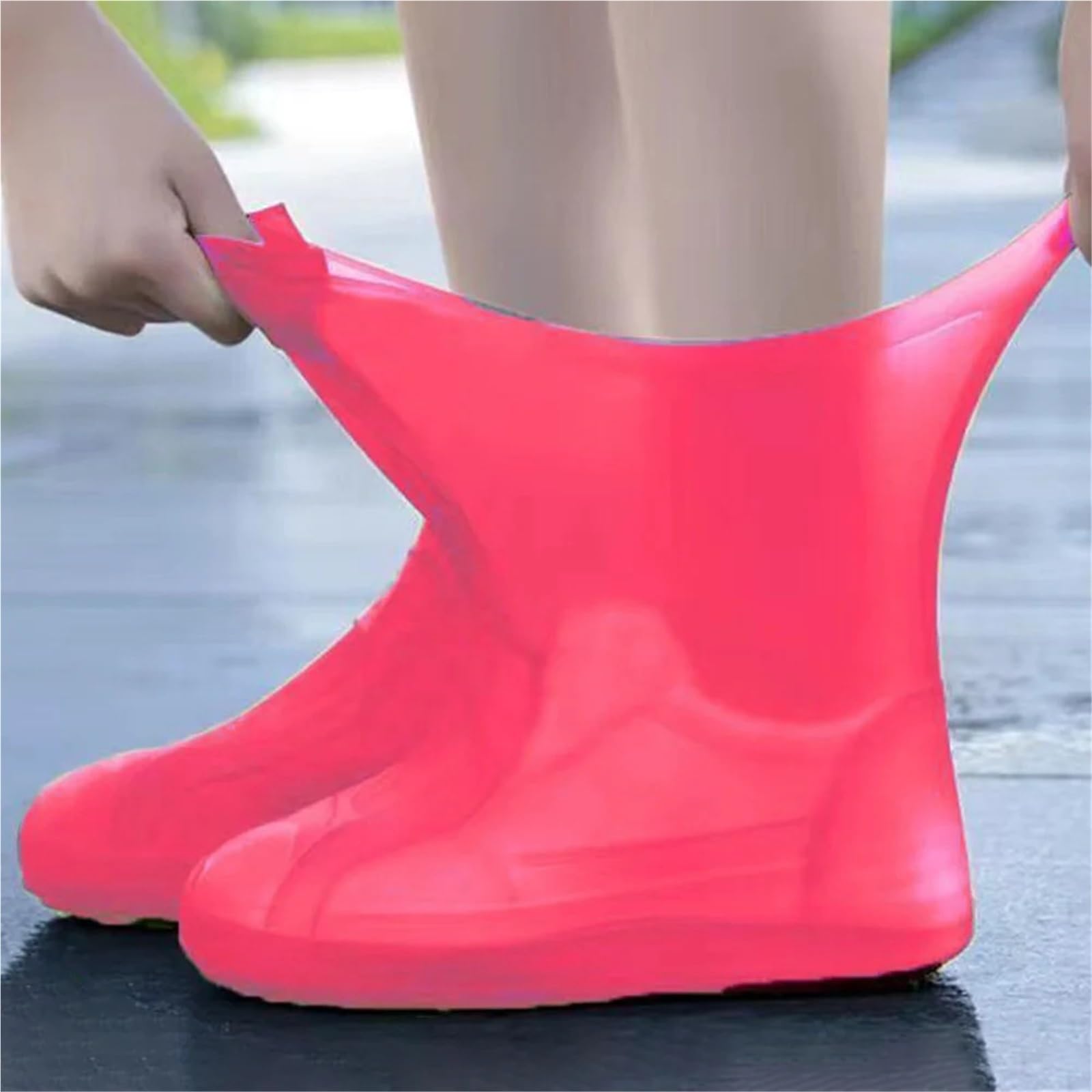 5 pares de cubiertas for zapatos for caminar, protectores impermeables for, cubierta for for la lluvia, botas gruesas reutilizables for exteriores para Protección