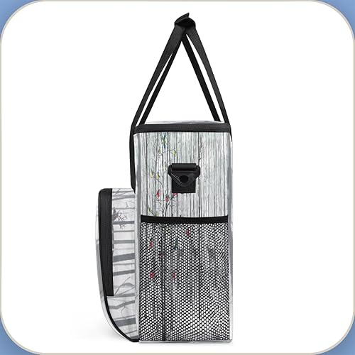 Miniatura 4 de Bolsa de transporte para cafetera con diseño abstracto de árbol para Keurig K-Mini o K-Mini Plus K-Cup Pods almacenamiento portátil cafetera bolsa