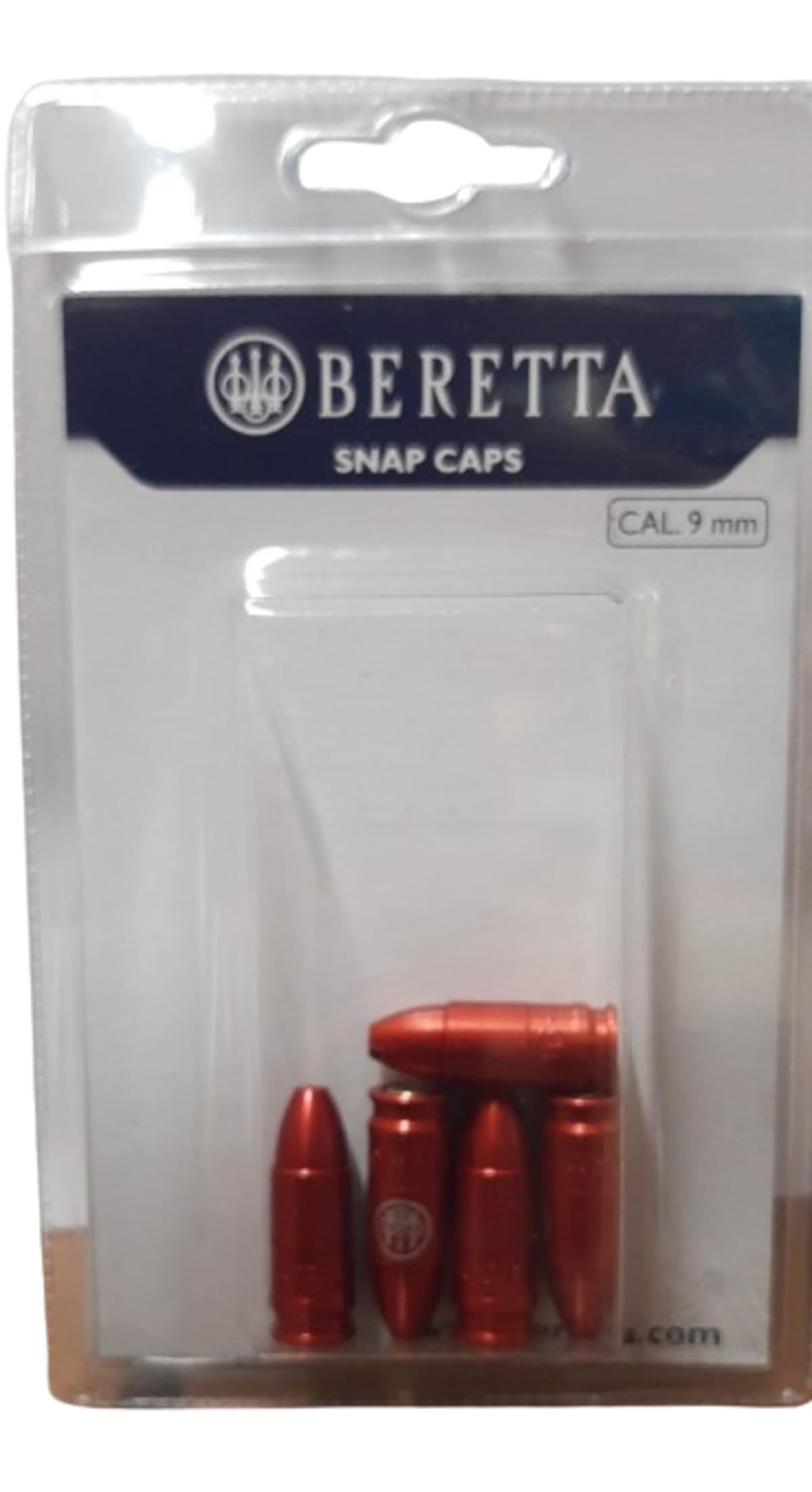 BERETTA Salvapercussori per Pistola Snap Caps cal. 9 mm, in Alluminio Anodizzato Rosso (Confezione da 5 Pezzi)